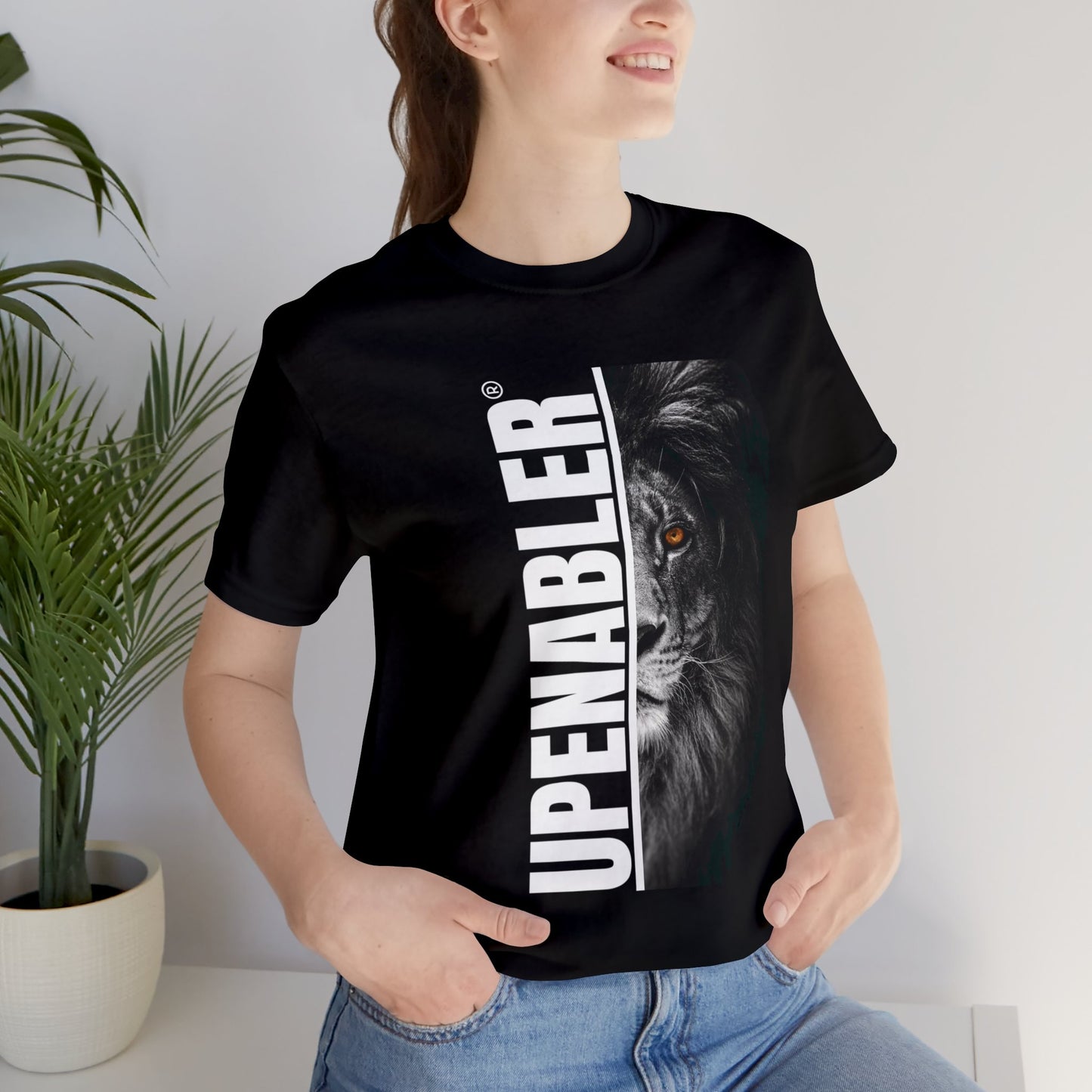 Upenabler Lion Head Unisex Jersey Short Sleeve Tee