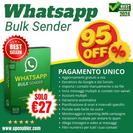 WhatsApp Bulk Sender Premium per invio messaggi in massa