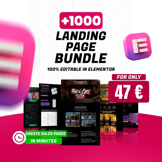 1000+ Landing Page Bundle editable in Elementor (included)