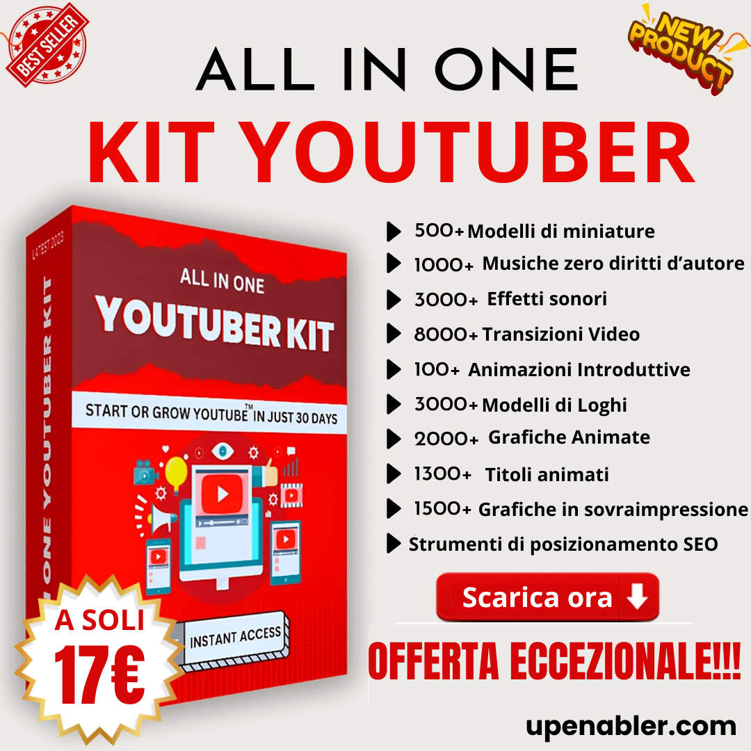 Boîte à outils méga YouTuber